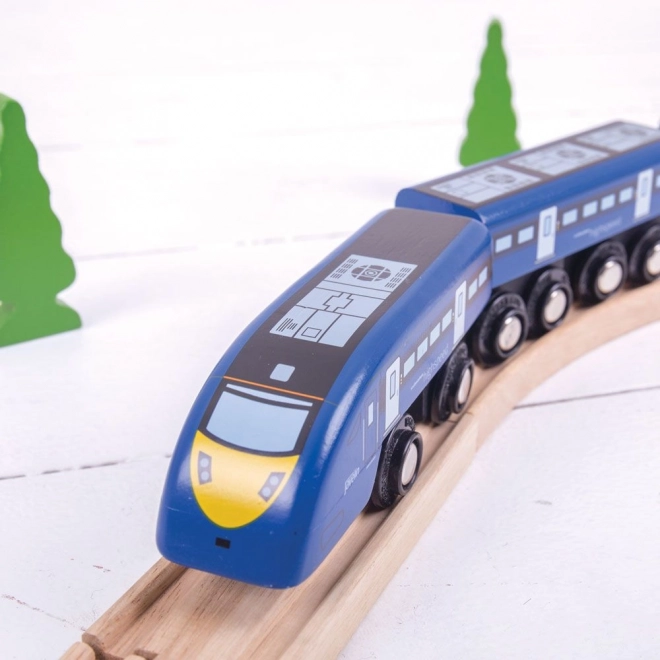 Bigjigs Rail blauwe hogesnelheidstrein