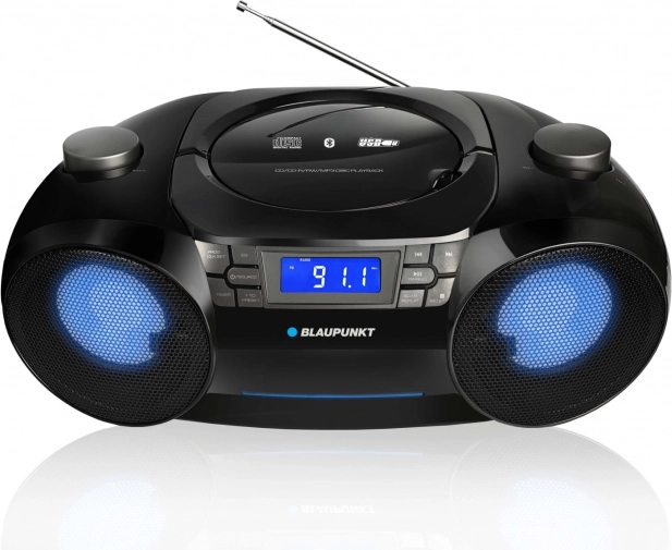 Boombox met LED-verlichting en Bluetooth-technologie
