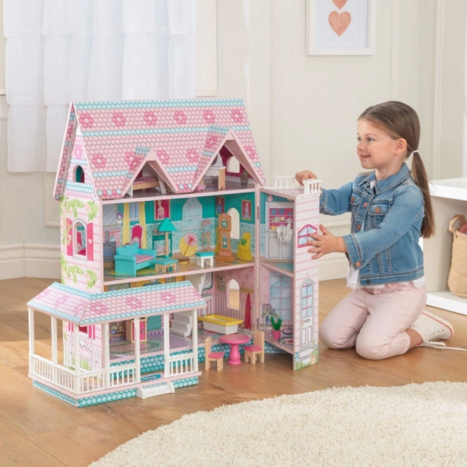 Poppenhuis Abbey Manor van KidKraft met inrichting