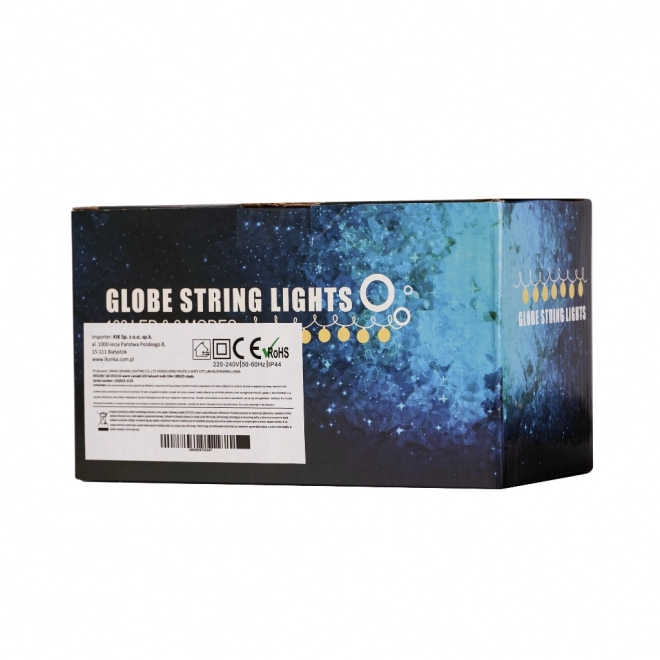 Kerstverlichting bollen 100 LED, warm wit, 10m