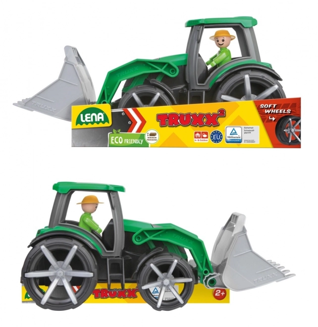 Auto Truxx 2 tractor met liggende plastic 32cm met figuur 24m+