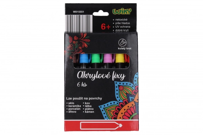 Acrylstiften 6 stuks