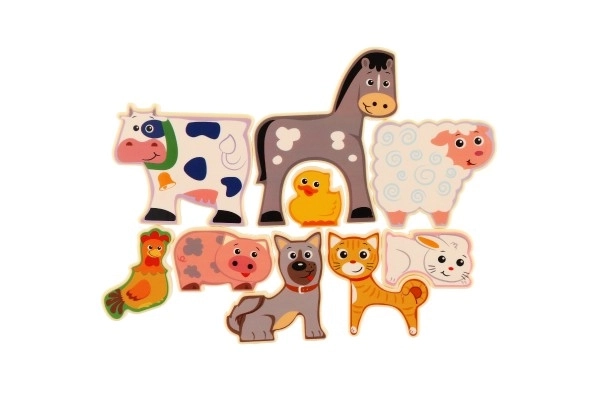 Puzzel/Vormpuzzel boerderij 20x14cm in doos 24x21x2cm 24m+