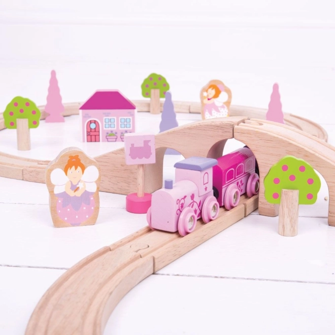 Bigjigs Rail Houten Treinbaan Acht voor Prinsessen 35 Delen