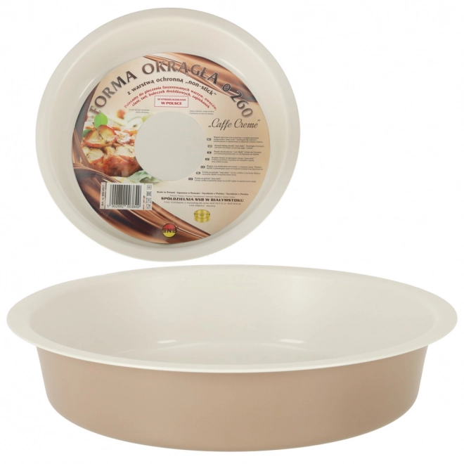 Ronde vorm voor het bakken van taarten, quiche 26 cm bruin