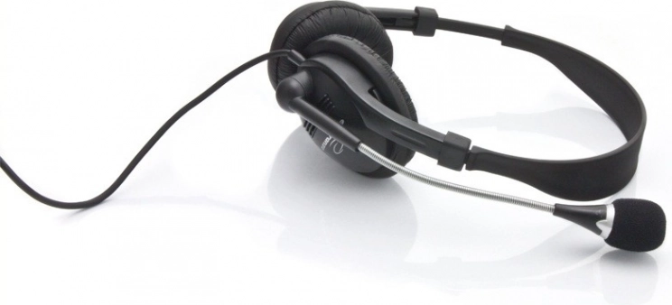 Stereohoofdtelefoon met microfoon en volumeregeling