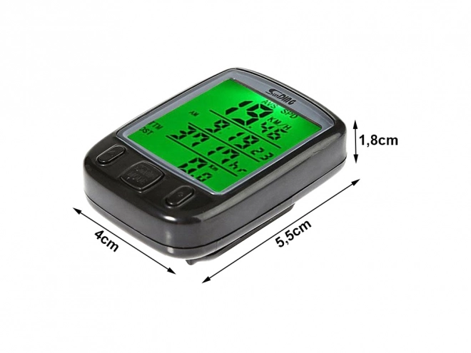 Waterdichte fietscomputer met LCD-scherm en 27 functies