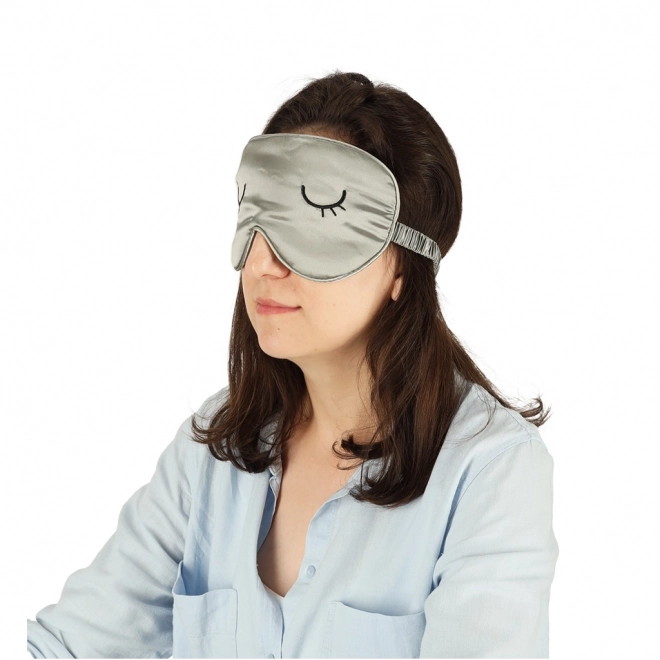 Slaapmasker met grijze hoes