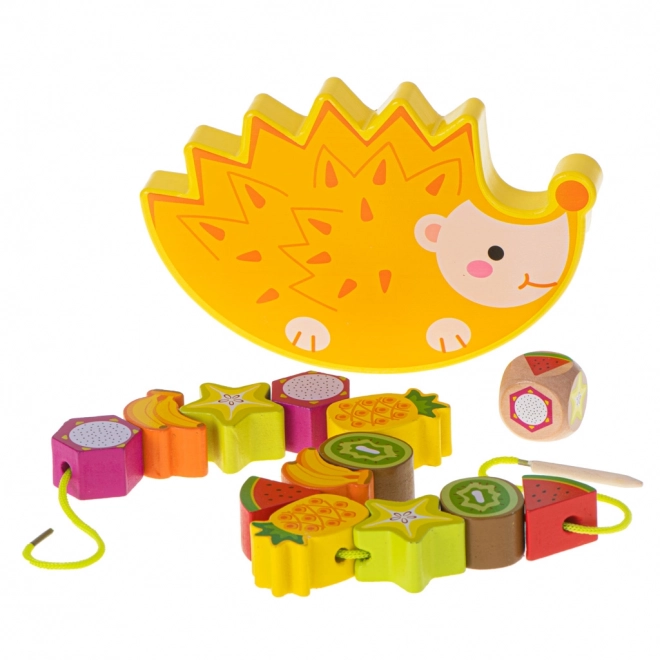 Kleurrijke houten egel