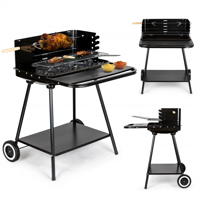 Draagbare tuingrill met plank 2 roosters SL5434P
