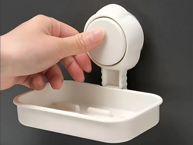 Wandmontage zeepbakje met zuignap