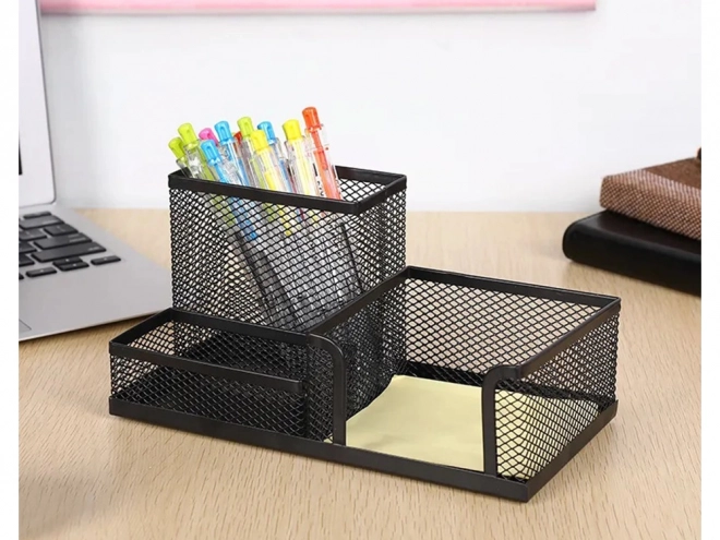 Metalen bureau-organizer 3 vakken