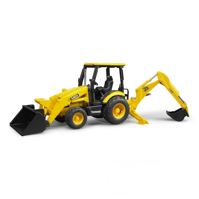 Bruder Traktor JCB MIDI voorlader met graafmachine