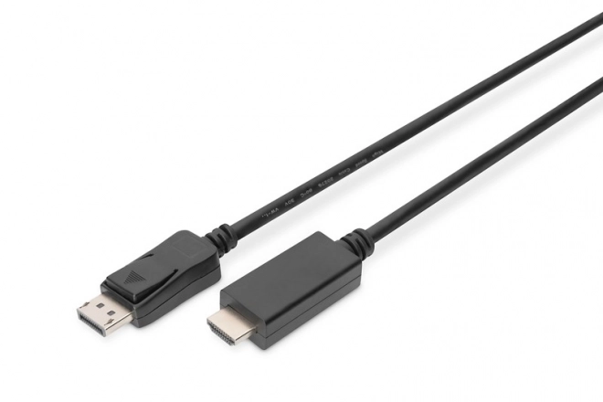 Adaptieve kabel DisplayPort 1.2 met klikbare connector 4K 60Hz UHD Type DP/HDMI A M/M zwart – 2 m