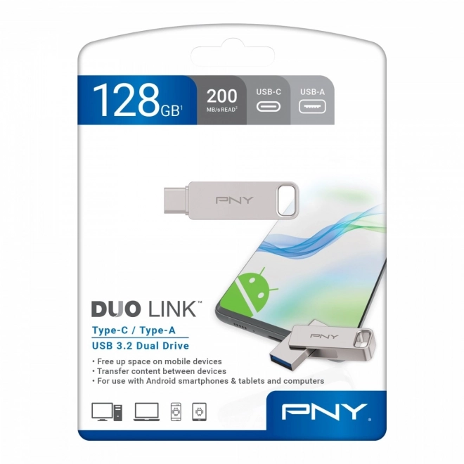 USB flashstation 128GB PNY DUO LINK USB 3.2 Type-C