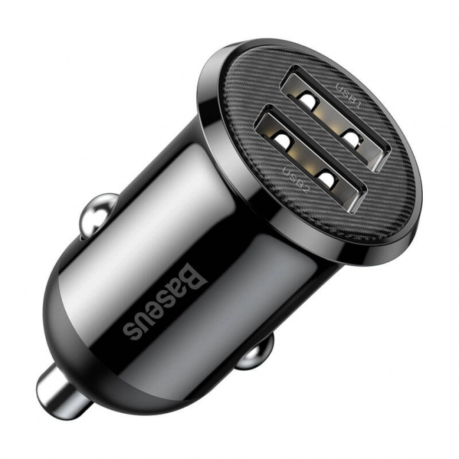 autolader Baseus Grain Pro 2x USB zwart