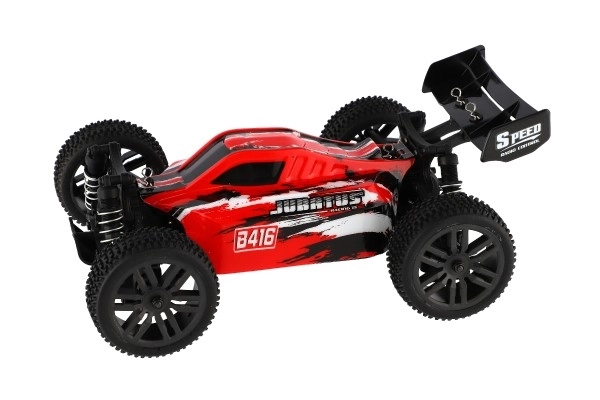 Avtomobil RC Buggy Bonzai Jubatus terrein 30cm plastic 2,4GHz op batterijen + 2x extra pakket in doos 40x14x21 – Rood