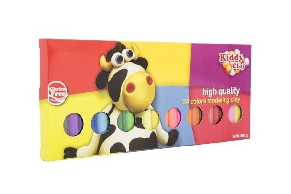 Modelleerklei Kiddy Clay 500g – 24 kleuren