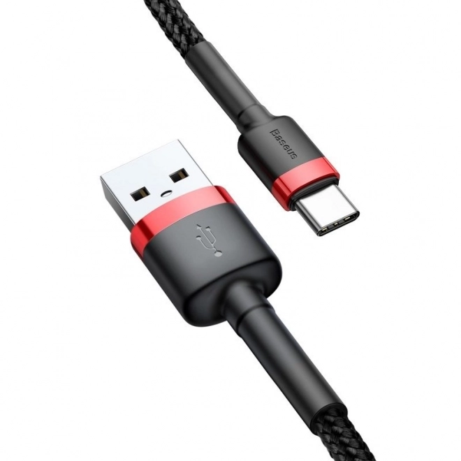USB-C kabel Baseus Cafule 3A 1m rood-zwart
