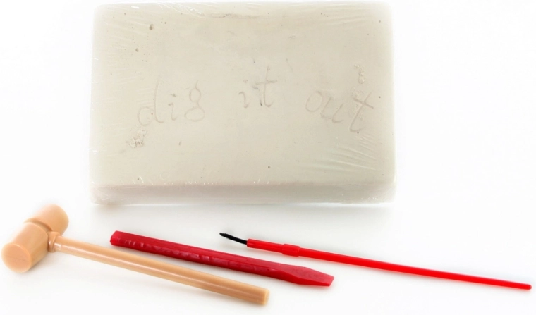 Verborgen schat in een kleiblok