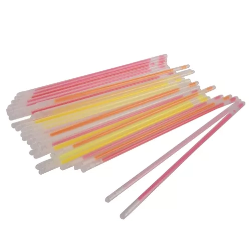 Fluorescerende armbanden en staafjes 100 stuks met connectors