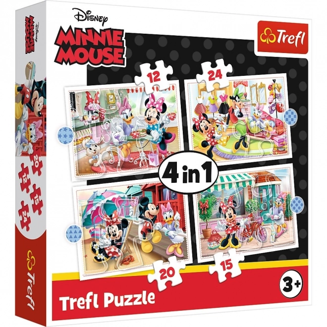 Puzzel 4in1 Minnie met vrienden
