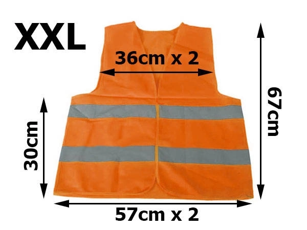 Reflectieve vest met klittenband oranje XXL