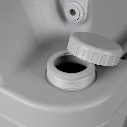 Trizand 24498 Draagbaar campingtoilet 20 + 12 l, grijs