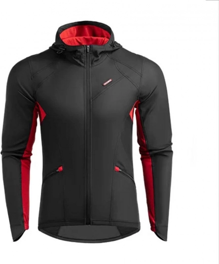 Rockbros fietsjas zwart en rood