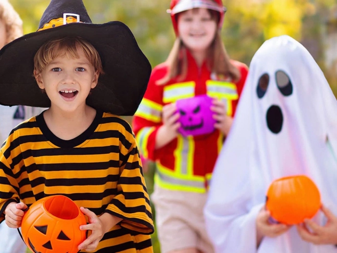 Pompoen emmer voor Halloween snoepjes
