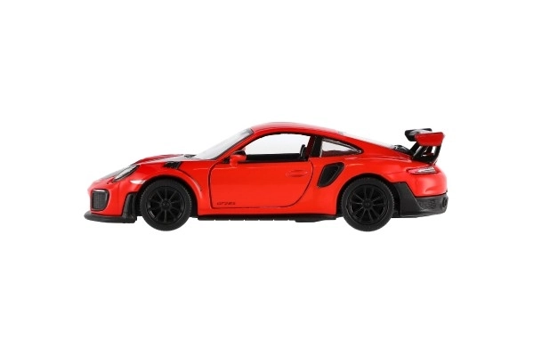 Auto Kinsmart Porsche 911 GT2 RS metaal/plastic 13cm 4 kleuren met terugtrekmechanisme 12st in doos