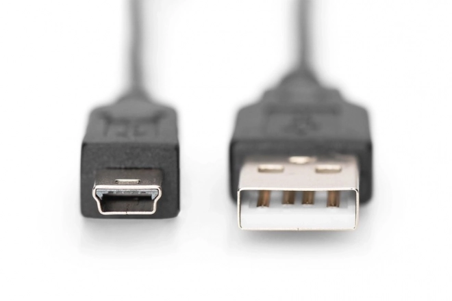 Aansluitkabel USB 2.0 HighSpeed "Canon" USB type A/miniUSB B (5pin) M/M zwart 1m
