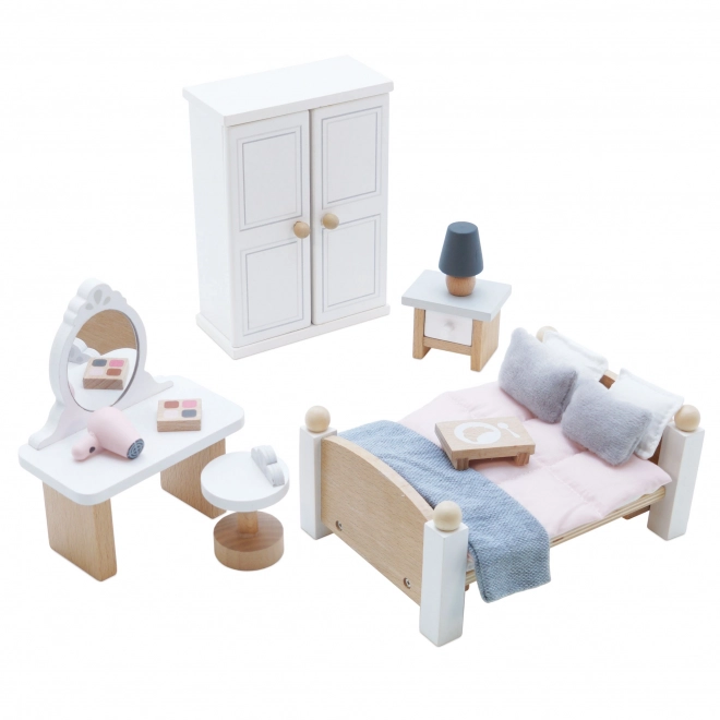Meubelset voor slaapkamer voor poppenhuis