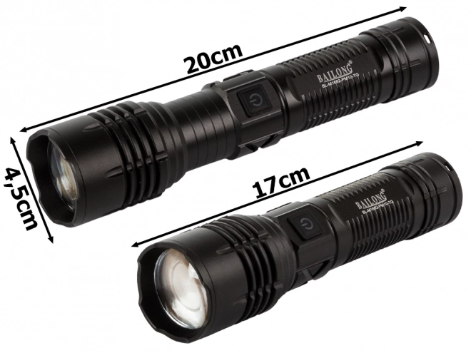 Militaire tactische zaklamp Bailong met LED zoom
