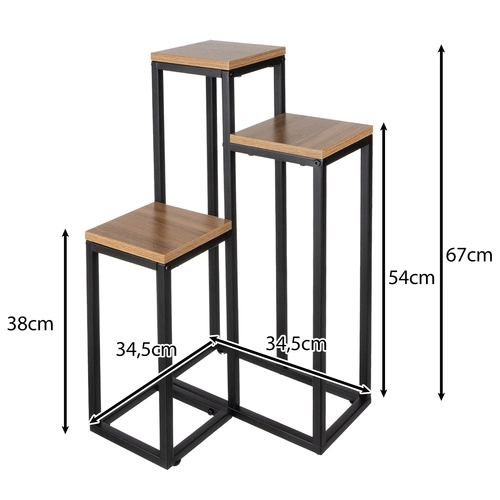 Ruhhy plantstandaard loft 3 niveaus