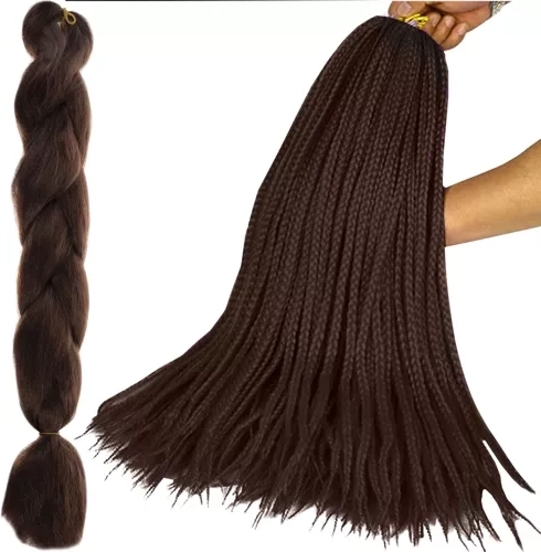 Synthetische vlechten bruin 60 cm