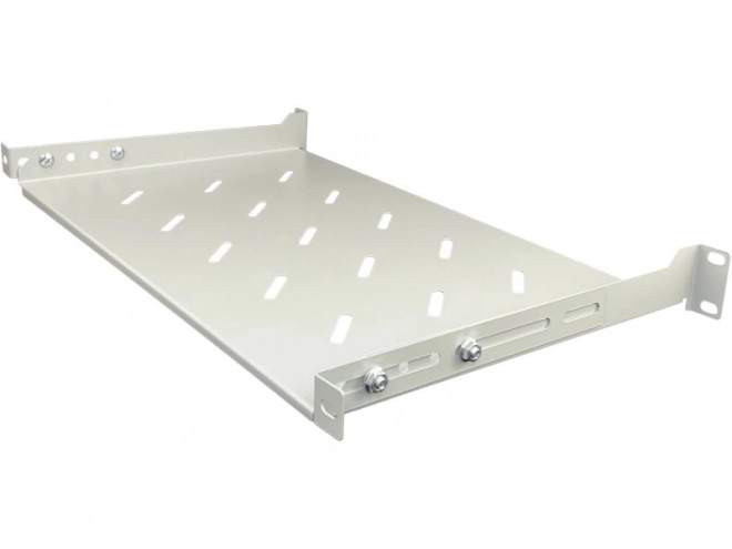 Vaste plank 19 inch 1U, diepte 280 mm, grijs
