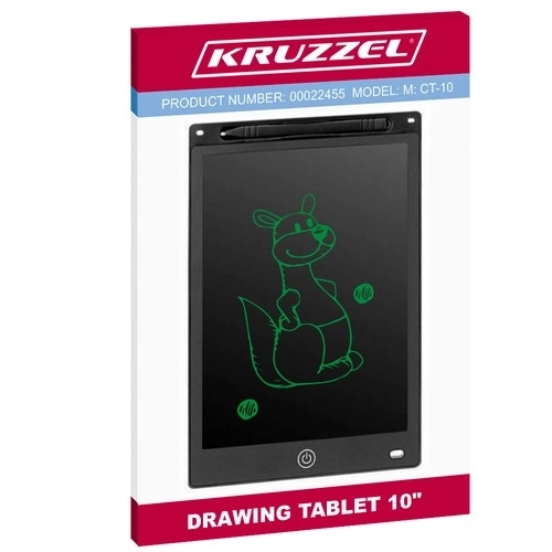 Tekentablet 10" zwart XL KRUZZEL 22455
