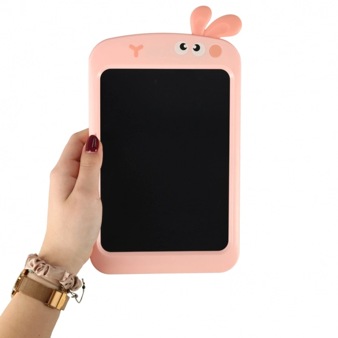 Roze kindertekentablet met LCD-scherm en stylus