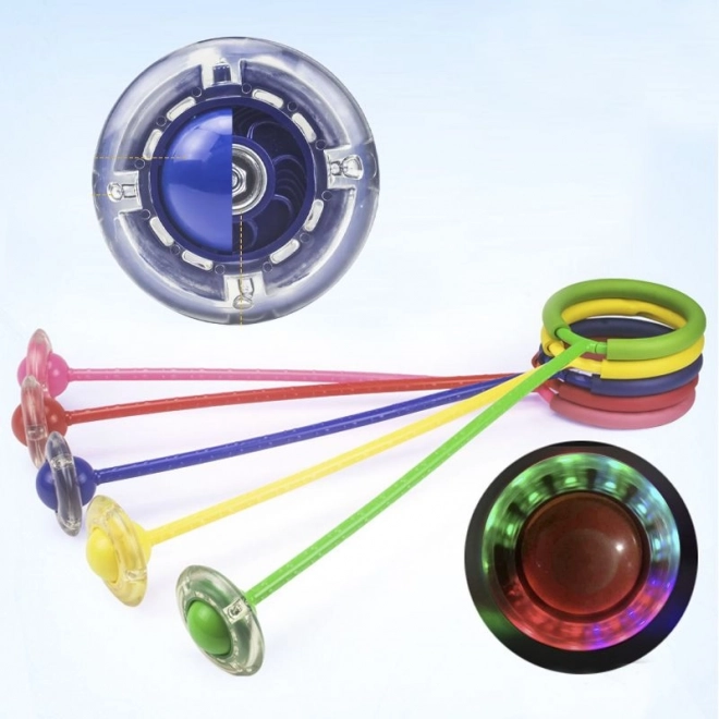 Hula hop en springtouw met LED-lichten, groen