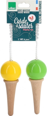 Kinder springtouw ijsje geel‑groen – VILAC