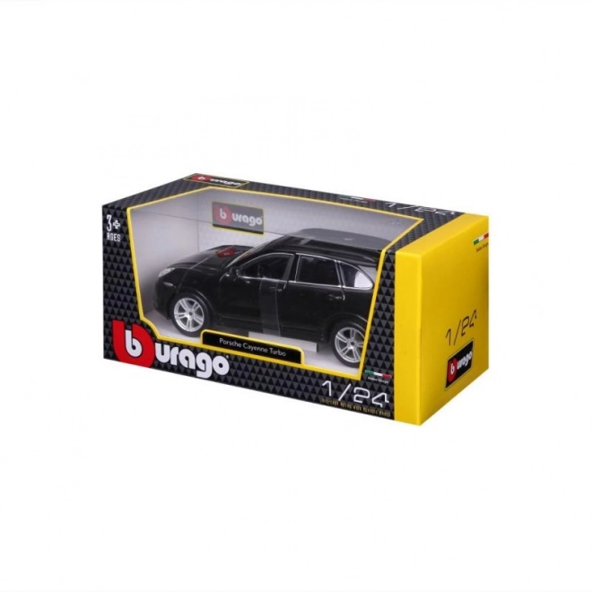 Metalen model Porsche Cayenne Turbo zwart 1/24