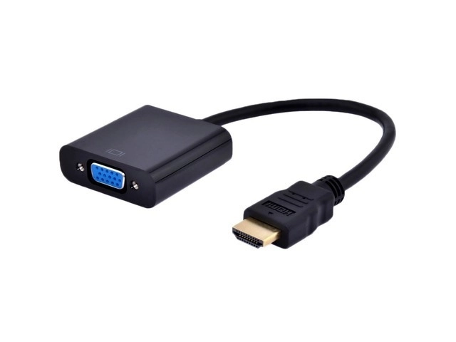 Adapter HDMI-A(M)->VGA(F) op kabel