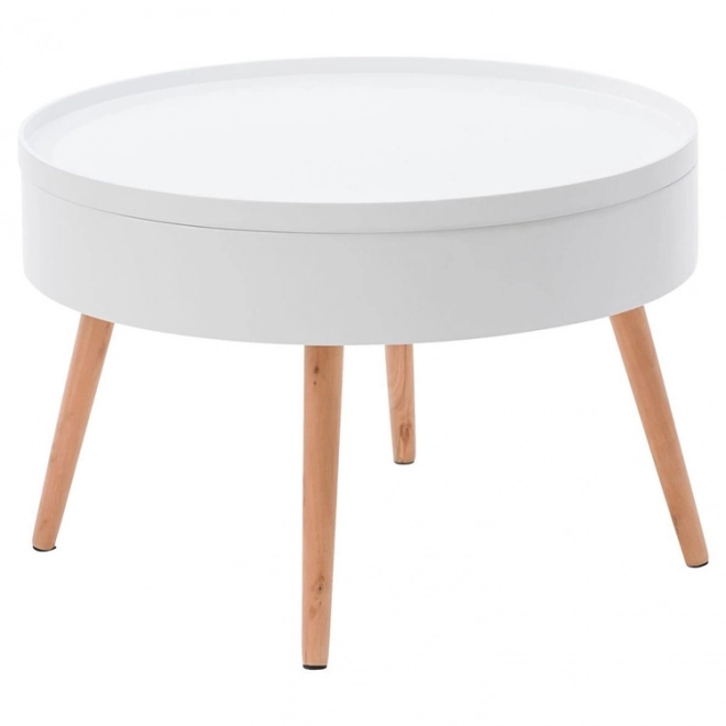 Ronde salontafel met opbergruimte 60 cm
