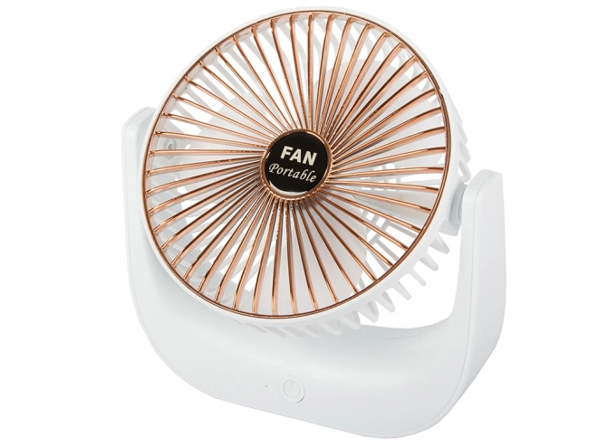Draadloze tafelventilator – Wit-roze