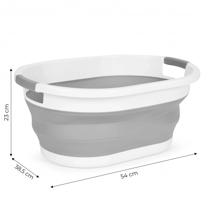Opvouwbare wasmand wit-grijs 20 L van ModernHome