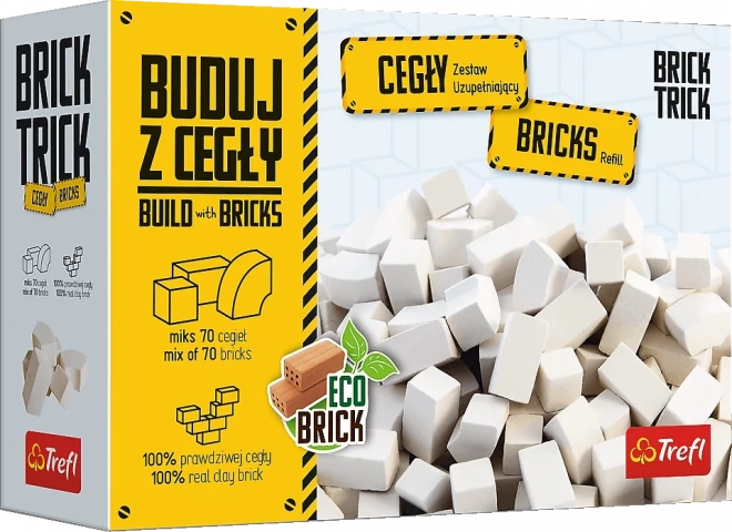 Trefl Brick Trick set witte stenen, mix 70 stuks