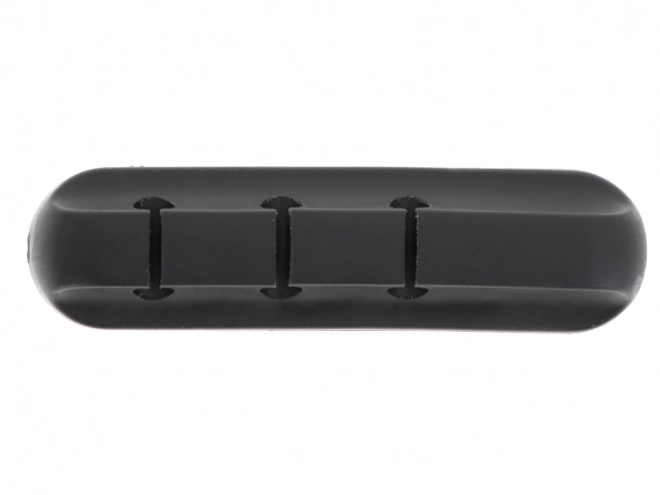 Zelfklevende siliconen kabelorganizer voor 3 draden zwart