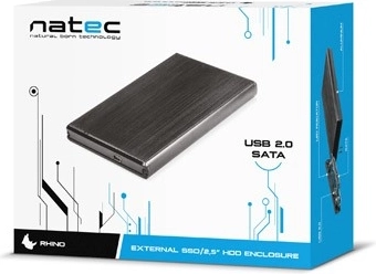 Extern aluminium behuizing Natec Rhino voor 2,5" schijven