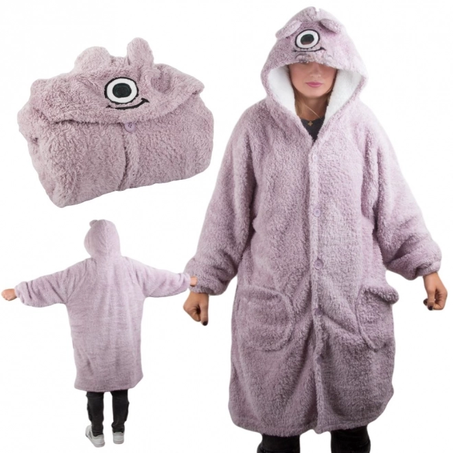 Warme oversized hoodie met capuchon en bont